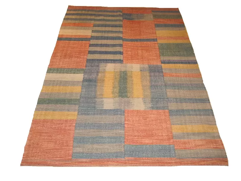 Modern Afghan Kilim rug, handmade with new design