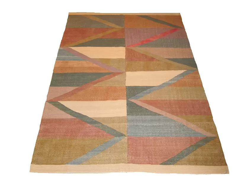 Modern Afghan Kilim Rug, handmade with modern  design