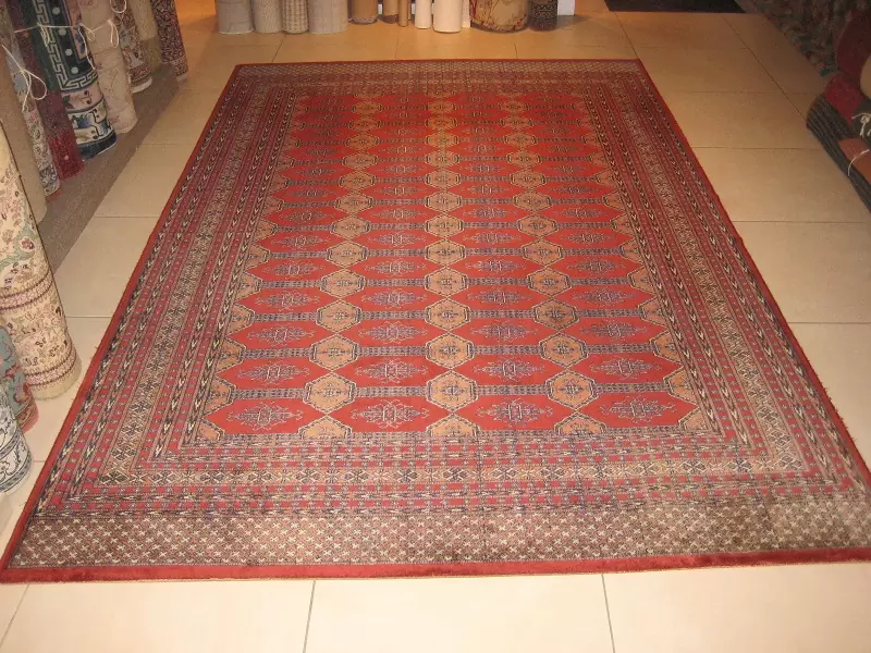 Bright and fresh carpet after comprehensive cleaning"